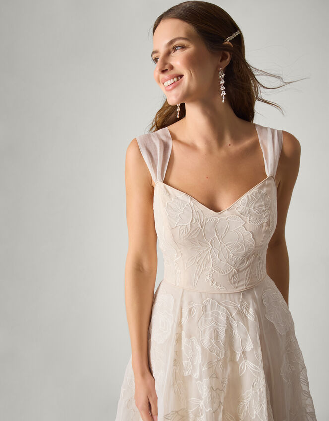 Rose Organza Maxi Wedding Dress Ivory